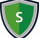 A graphic of a green and silver shield with the letter S in white in the centre.