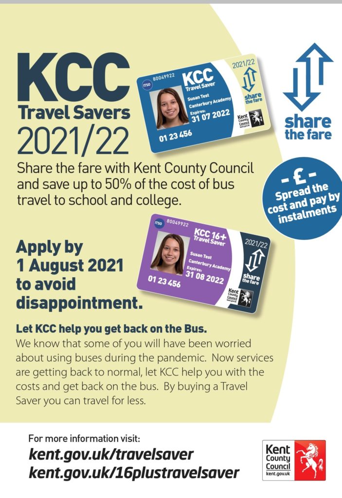 KCC Travel Savers 2021/22 leaflet