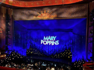 Photo of a school trip to see Mary Poppins at the Prince Edward Theatre in London.