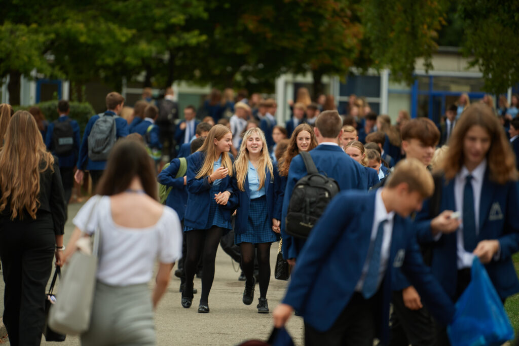 Crowd of students